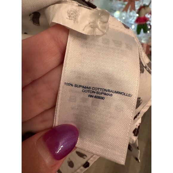 Lands End White with brown polka dots top size 18W - Picture 5 of 6